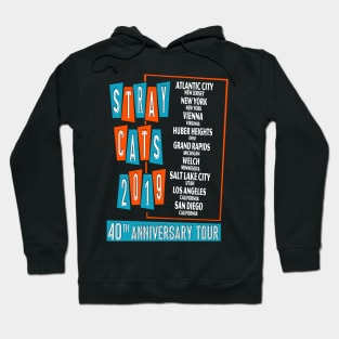 text lyric 40 anniversary tour cats band Hoodie